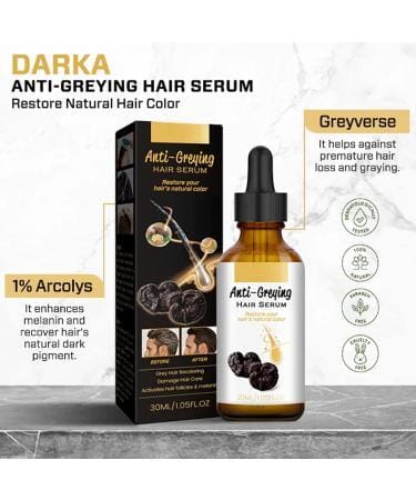 Anti-greying Hair Serum Black Ganoderma Lucidum  Black Hair Solutions High quality